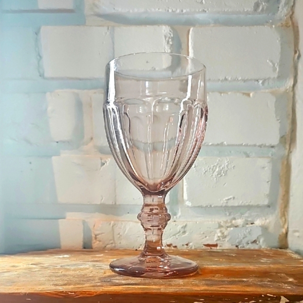 Vintage Libbey Pink Duratuff Gibraltar Goblet - Mid Century Modern